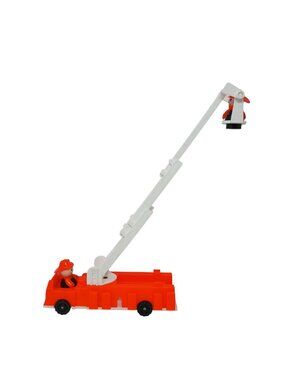 Fisher Price Little People Fire with 2 Firemen Truck Extendable Ladder USA #D-18